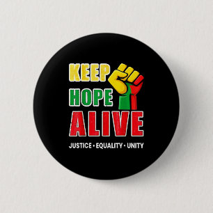 Vintage schwarze Geschichte hält Hoffnungen lebend Button