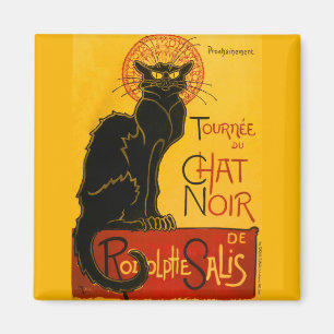 Vintage Schwarze Katze Art Nouveau Paris Süße Katz Magnet