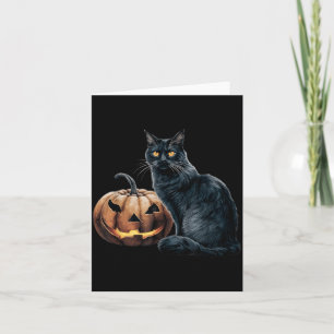 Vintage Schwarze Katze Halloween Jack O Lantern Kü Karte