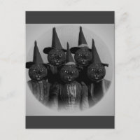 Vintage schwarze Katze/Hexen