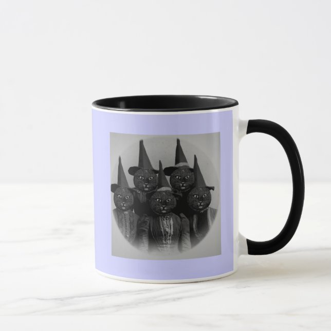 Vintage schwarze Katze/Hexen Tasse (Rechts)