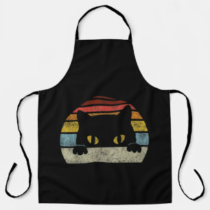 Vintage schwarze Katze Lover, Retrostil Schwarze K Schürze