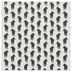 Vintage Schwarze Katze mit CUSTOM BG FARBE Stoff