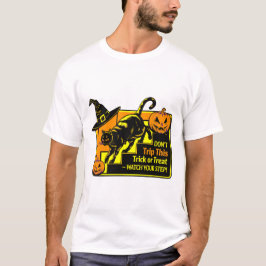 Vintage Schwarze Katze Vorsicht - Reisen Sie nicht T-Shirt