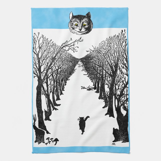 Vintage schwarze Katzen-Kunst Geschirrtuch (Vertikal)