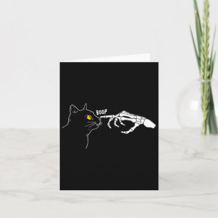 Vintage schwarze Katzen-Skelett-Hand-Boop-Hallowee Karte