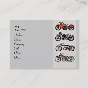 VINTAGE schwarze MOTORRÄDER Visitenkarte