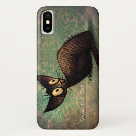 Vintage schwarze orientalische Shorthair Katze Case-Mate iPhone Hülle