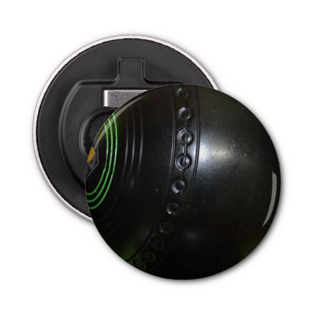 Vintage schwarze Rasen-Schalen, Magnetflaschenöffn Flaschenöffner (Vorderseite)