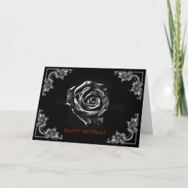 Vintage Schwarze Rose nach ArtD-Design Karte