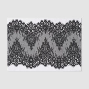 Vintage schwarze Spitze Seidenpapier
