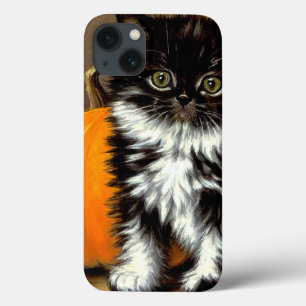 Vintage schwarze und weiße Halloween-Katze Case-Mate iPhone Hülle
