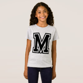 Vintage Schwarze Uni Monogramm T-Shirt