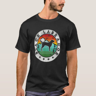 Vintage schwarzer Labrador Retro-Hundemama Papa T-Shirt