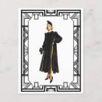 Vintage schwarzer und weißer Pelzmantel Mode der 1