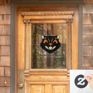 Vintage schwarzes Katzen-Gesicht Halloween Fensteraufkleber