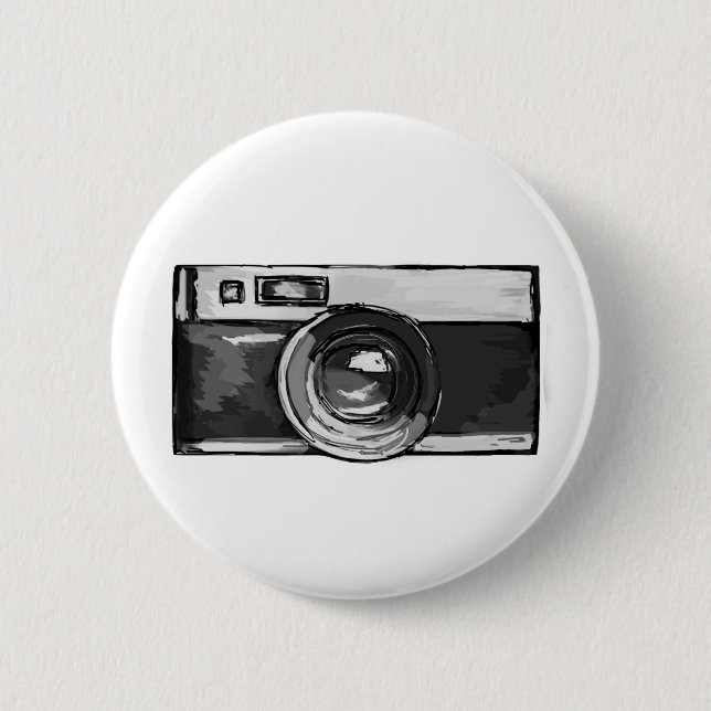 Vintage-Schwarzweiß-Kamera-Taste Button (Vorderseite)