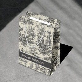 Vintage Schwarzweißtoilette Mittlere Geschenktüte