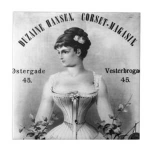 Vintage schwedische Korsettwerbung Fliese