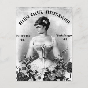 Vintage schwedische Korsettwerbung Postkarte