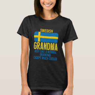 Vintage schwedische Oma-Schweden-Flagge für Mutte T-Shirt