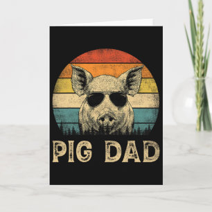 Vintage Schwein Dad Schweine-Liebhaber Daddy Vater Karte