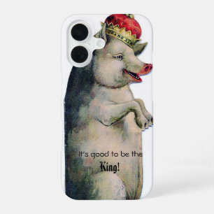 Vintage-Schwein / Hog King iPhone-Hülle iPhone 16 Hülle