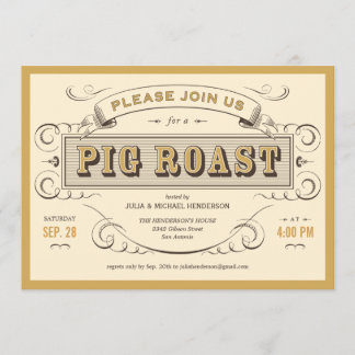 Vintage Schweinegrippe Einladungen