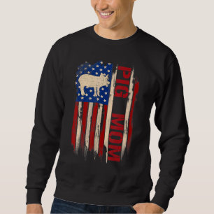 Vintage Schweinezüchter der amerikanischen Mama Fl Sweatshirt