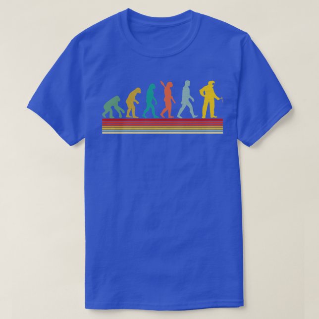 Vintage-Schweißer-Männer-Evolution T-Shirt (Design vorne)