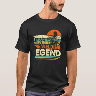Vintage Schweißer Schweißender Vater Mann Mythos L T-Shirt