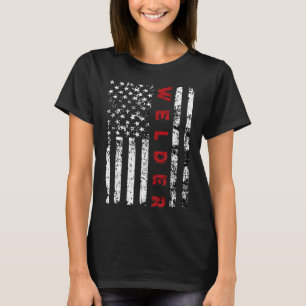 Vintage Schweißer USA-Flagge Geschenk Löten Amerik T-Shirt