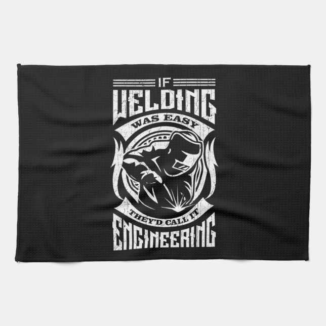 Vintage Schweißschweisser Geschirrtuch (Horizontal)