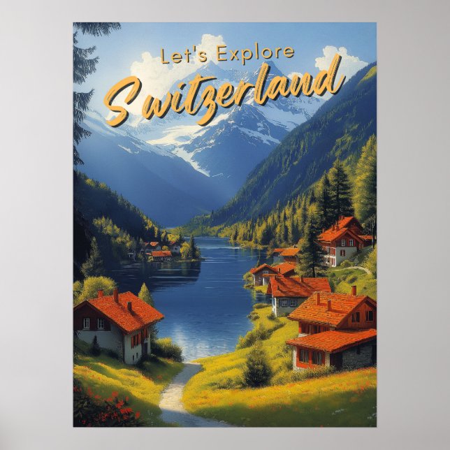 Vintage Schweiz Poster (Vorne)