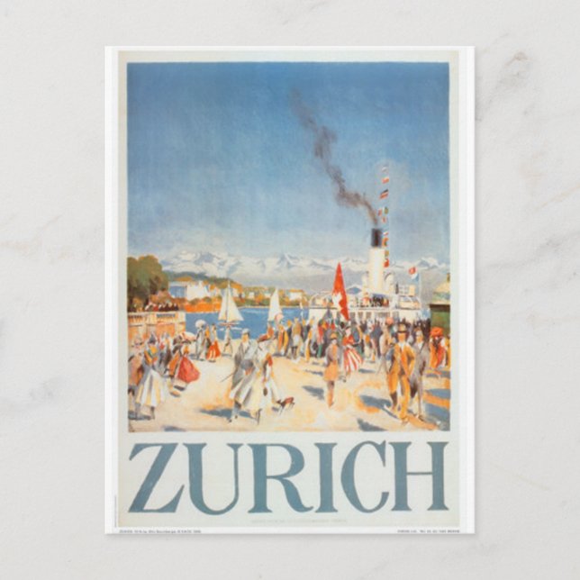 Vintage Schweiz - Postkarte (Vorderseite)