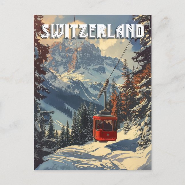 Vintage Schweiz Postkarte (Vorderseite)