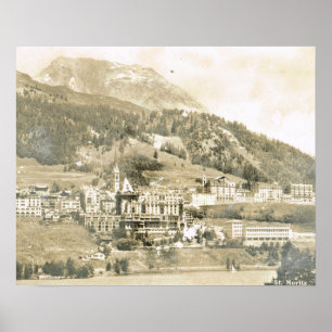 Vintage Schweiz, St. Moritz 1906 Poster