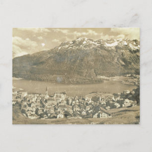 Vintage Schweiz, St. Moritz und See 1906 Postkarte