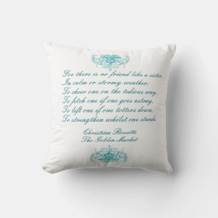 Vintage-Schwestern-Gedicht von Christina Rosetti b Kissen