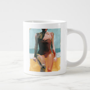 Vintage Schwimmen - Roter Badeanzug Jumbo-Tasse