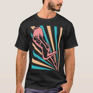 Vintage Schwimmende Mädchen Schwimmer Skizze Schwi T-Shirt