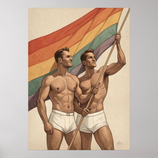 Vintage schwule Pride Poster (Vorne)