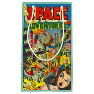 Vintage SCI FI 50er COMIC-BUCHABDECKUNG Kleine Geschenktüte