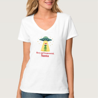 Vintage-Sci-Fi-Alien-Weihnachten-UFO für Santa-Fan T-Shirt