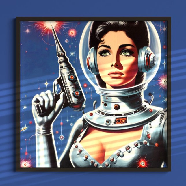 Vintage-Sci-Fi-Astronautin Poster (Von Creator hochgeladen)