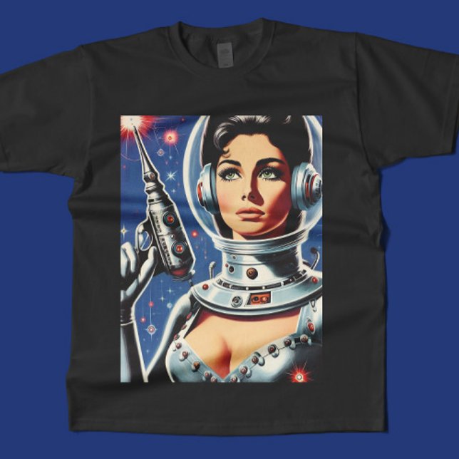 Vintage-Sci-Fi-Astronautin T-Shirt (Von Creator hochgeladen)