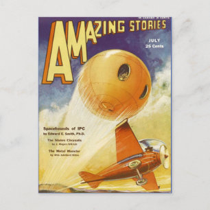 Vintage-Sci-Fi-Buchcoverkunst U.F.O. Postkarte