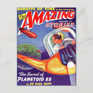 Vintage-Sci-Fi-Kunst Postkarte