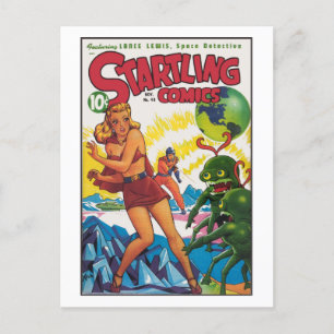 Vintage Science-Fiction, 1947 Postkarte