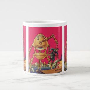 Vintage Science Fiction Alien Robot Captures Man Jumbo-Tasse